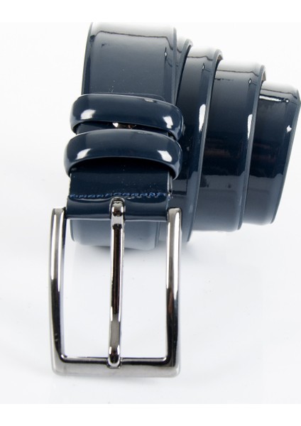 Lacivert Klasik 3,5 cm Suni Deri Erkek Rugan Kemer 1701351 fiyatları