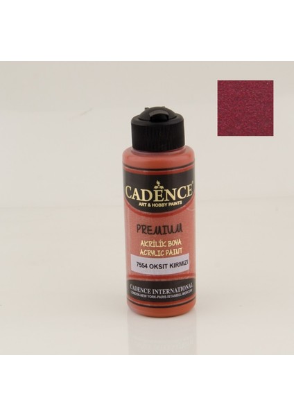 Cadence Premium Akrilik Boya 7554 - Oksit Kırmızı 120 ml