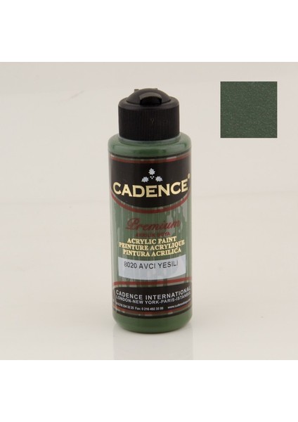 Cadence Premium Akrilik Boya 8020 - Avcı Yeşili 120 ml