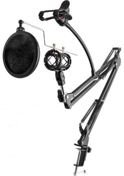 Set-01 - Mikrofon standı + Shock Mount + Pop Filtre