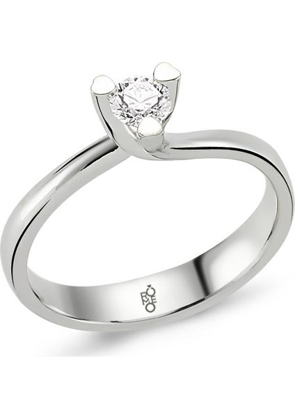 14 Ayar Altın 0.25 Ct Pırlanta Tektaş Yüzük Rm-10014