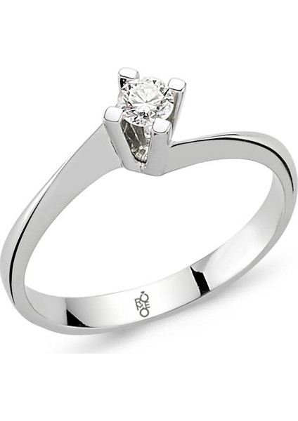 18 Ayar Altın 0.30 Ct Pırlanta Tektaş Yüzük Rm30055
