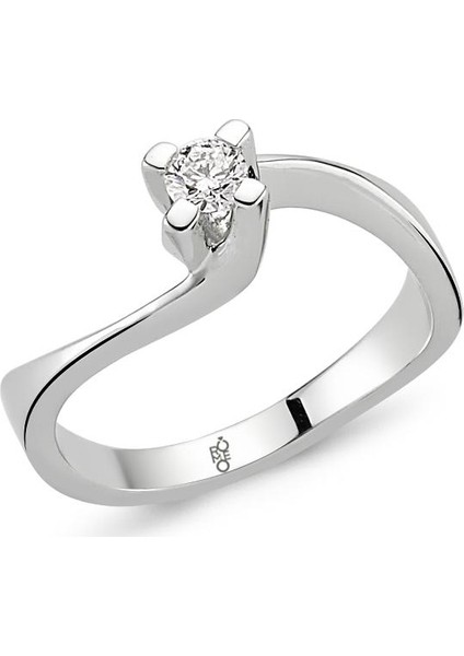 18 Ayar Altın 0.30 Ct Pırlanta Tektaş Yüzük Rm30047