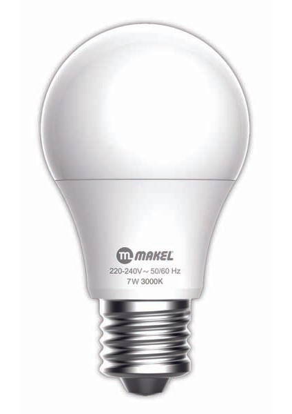 MAKEL 7W LED AMPUL 3000K MAKEL SARI GÜNIŞIĞI