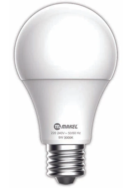 MAKEL 9W LED AMPUL 3000K MAKEL SARI GÜNIŞIĞI