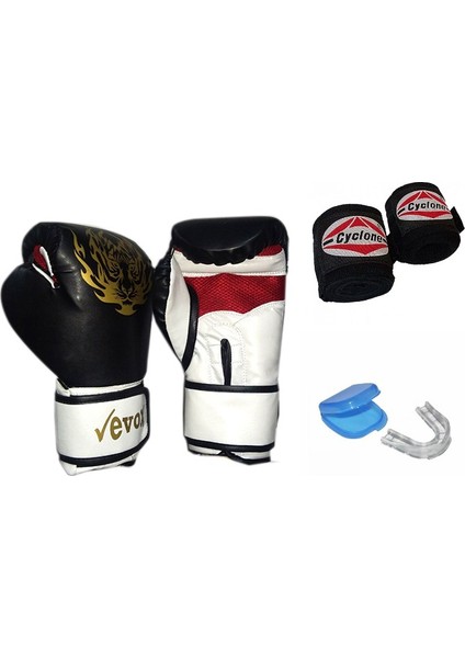 Boks,Kickboks,Muay Thai Eldiveni 10 Oz,12 Oz-Bandaj-Dişlik Set