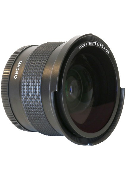 52 mm 0.42x Super HD Fisheye + 12.5 Dioptri Makro Lens