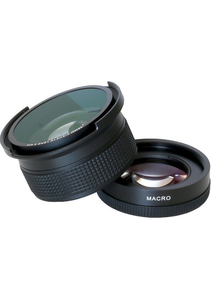 52 mm 0.42x Super HD Fisheye + 12.5 Dioptri Makro Lens