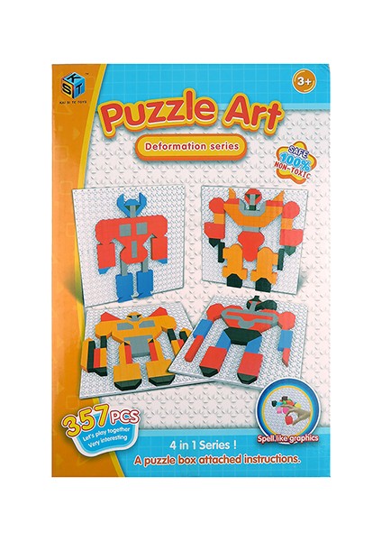 Puzzle Robotlar Serisi 4 Farklı Puzzle 357 Parça