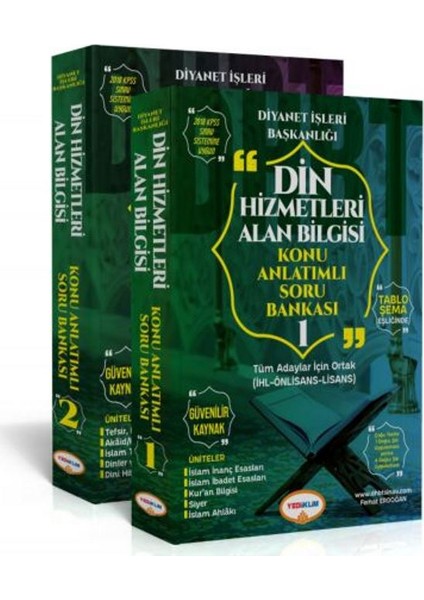 DHBT Din Hizmetleri Alan Bilgisi Tüm Adaylar İçin Konu Anlatımlı Soru Bankası Seti - Ferhat Erdoğan