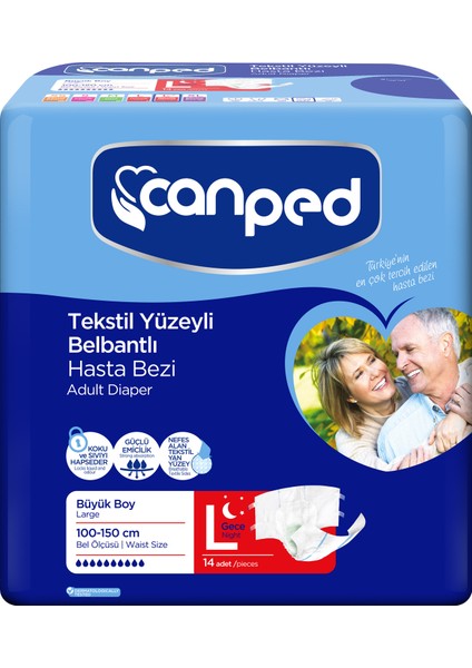 Belbantlı Hasta Bezi Gece Eko Büyük 14'lü