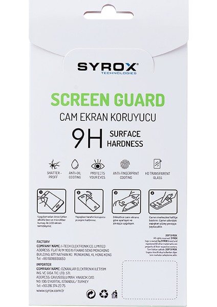 Lenovo K5 Note Cam Ekran Koruyucu modelleri