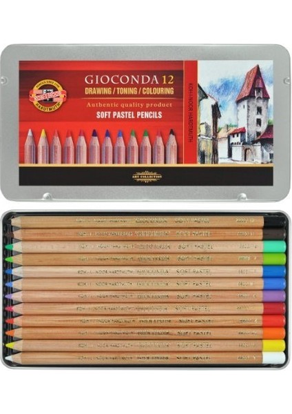 Koh-i Noor Gioconda Soft Pastel Kalemleri 12'li N:8827