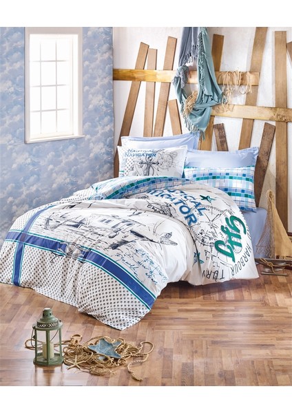 Cottonbox Vira Yeşil Tek Kişilik Nevresim Takımı
