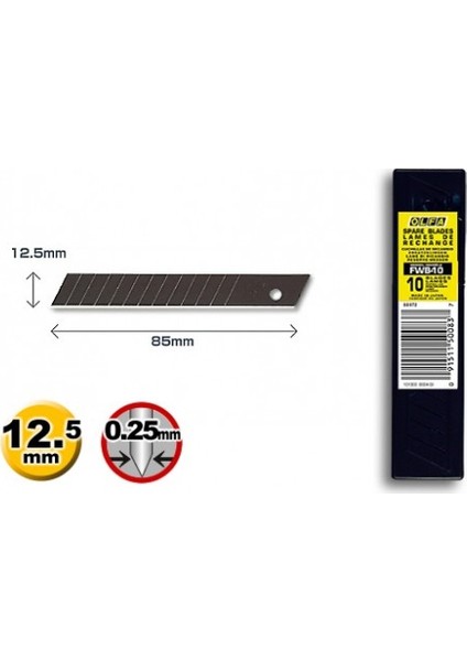 Maket Bıçağı Yedeği Fwb-10 10'Lu
