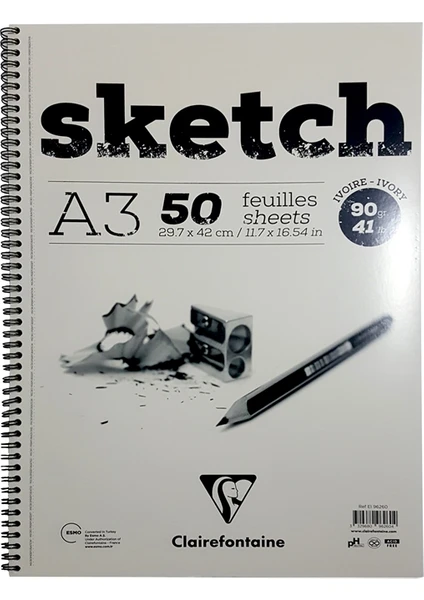 Esquisse Sketch Ivory, Eskiz Defteri 50 Yaprak 90 Gr A3