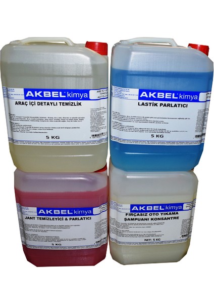 Oto Bakım Ve Temizlik Seti 4 X 5 Kg