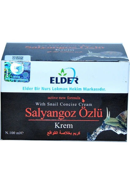 Elder Salyangoz Özlü Krem 100 ml