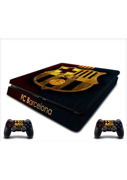 PS4 Slim Barcelona Sticker Seti