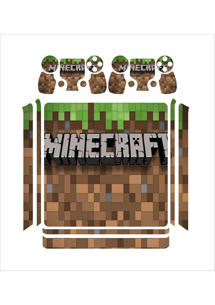 PS4 Slim Minecraft Daniel Sticker Seti