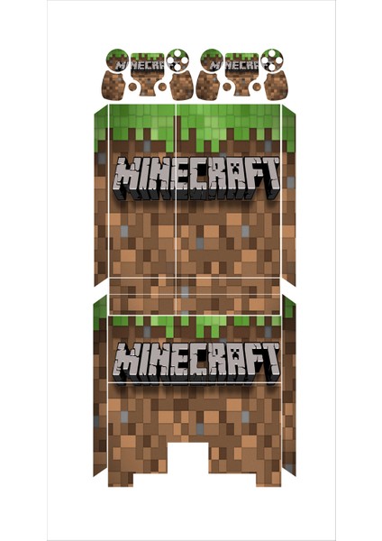 PS4 Fat Minecraft Sticker Seti