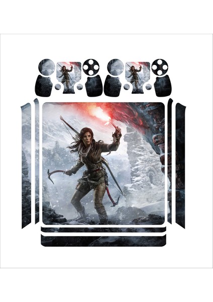 PS4 Slim Tomb Raider Sticker Seti