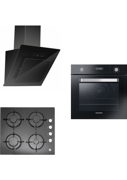 Luxblack Siyah Ankastre Set (Hgvl6040B+Hot3061Bı+Hdm656Btk)