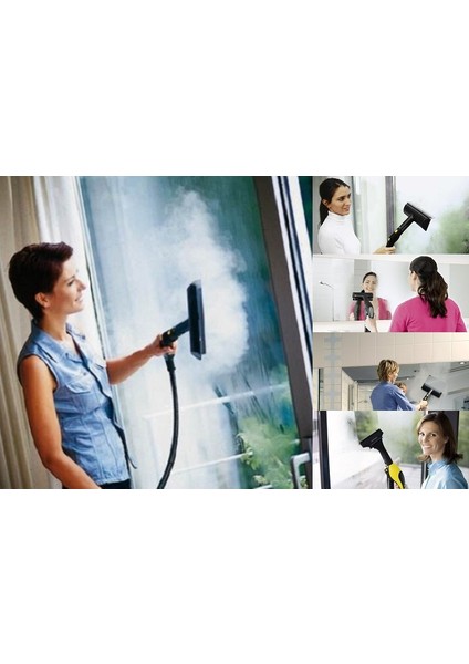 Sc 3 Easyfix Premium Tekstil Başlığı Ve Cam Silme Aparatlı Buharlı Temizlik Makinesi