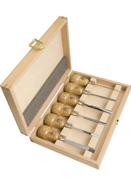 Ahşap Oyma Iskarpela Seti Avuç İçi Armut Saplı 6 Parça