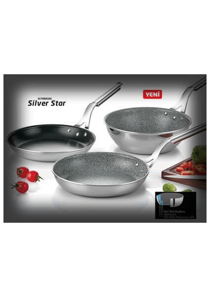 Silver Star Non-Stick Wok Tava 24 cm – Zafer Endüstriyel Mutfak