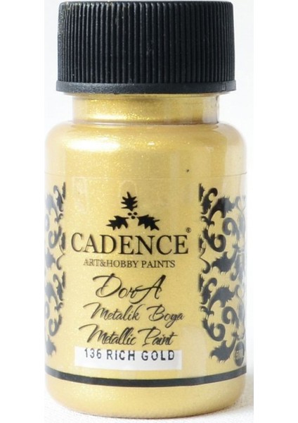 Dora Metalik Boya 136 - Rich Altın 50 ml