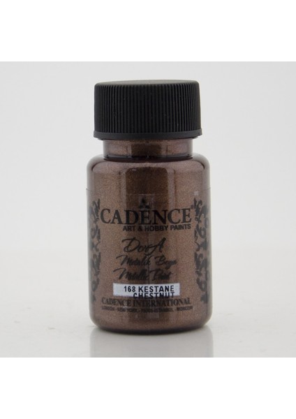 Dora Metalik Ekstra Simli Parlak Örtücü Boya 168 - Kestane 50 Ml