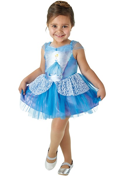 Lisanslı Disney Princess Cinderella Balerin Mavi Kostüm Toddler 2 - 3 Yaş
