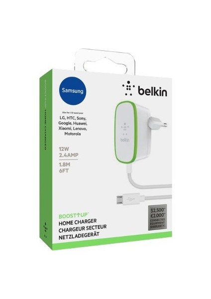 F7U009vf06-WHT Micro USB Sabit Kablolu Şarj Aleti 1.8m Beyaz