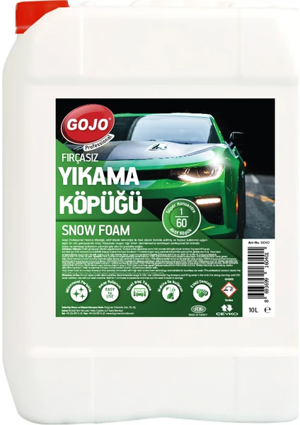 Fırçasız Oto Yıkama Şampuanı 10 Kg 1/60 Süper Konsantre