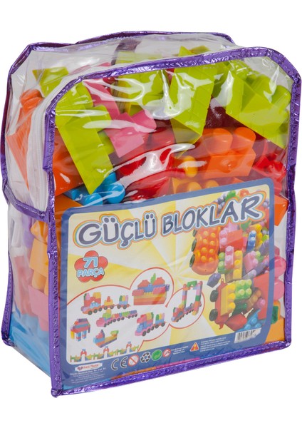 Güçlü Güçlü Bloklar Sırt Çantalı 71 Parça
