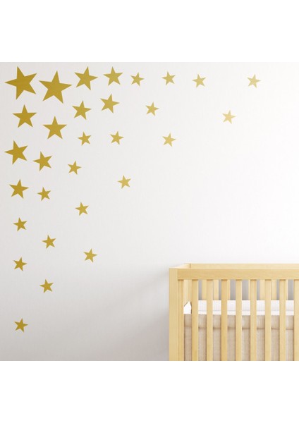 Büyük Boy Gold Sarı Yıldız Sticker
