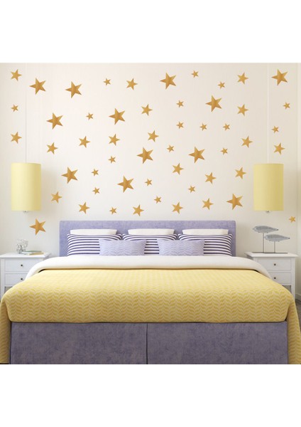 Büyük Boy Gold Sarı Yıldız Sticker
