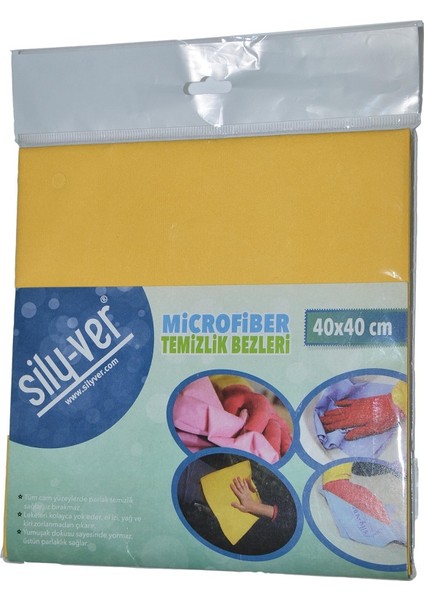 Silyver 40 x 40 Mikrofiber Temizlik Bezi 3'lü