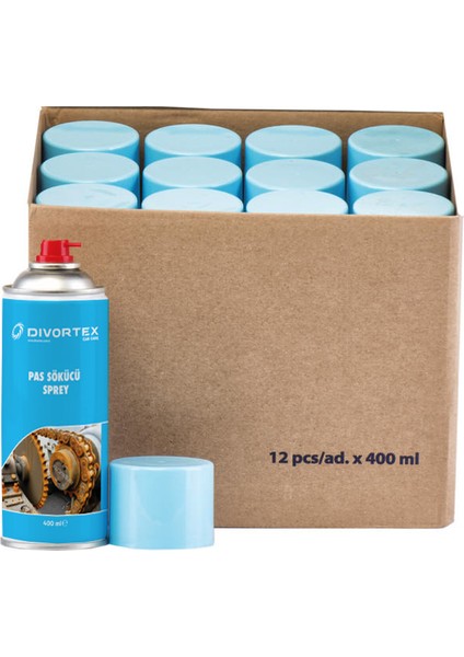 Güçlü Pas Sökücü ve Önleyici Sprey 400 ml. x 12 Adet