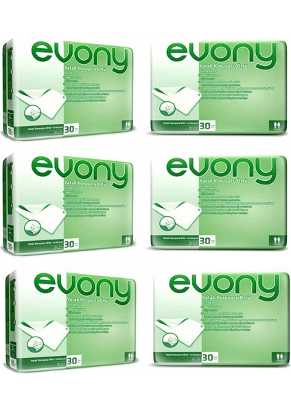 60X90 Cm Yatak Koruyucu Örtü 30X6 180 Adet