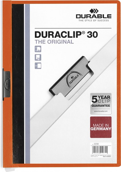 DURABLE DURACLIP Original 30 Sf. Kapasiteli - Turuncu