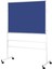 120 Cm X 200 Cm Mobil Ayaklı Tek Yüzlü Mavi Kumaşlı Pano 1