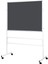 90 Cm X 120 Cm Mobil Ayaklı Tek Yüzlü Gri Kumaşlı Pano 1