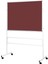 120 Cm X 200 Cm Mobil Ayaklı Çift Yüzlü Bordo Kumaşlı Pano 1