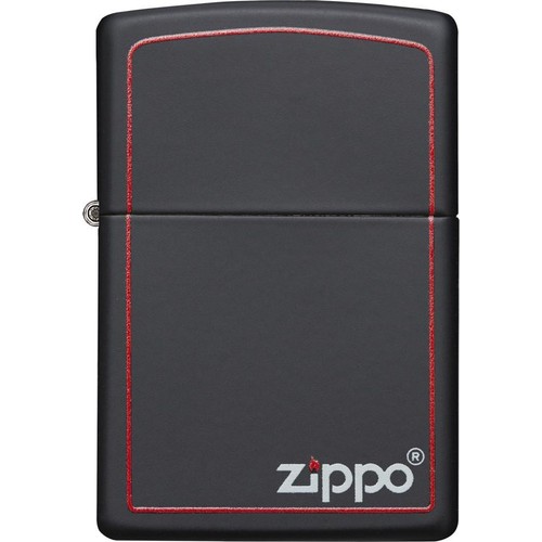 Zippo Black Matte with Border Benzinli Çakmak / 218 ZB