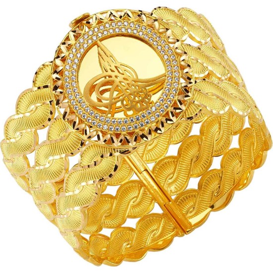 Bilezikhane Tuğralı Kelepçe Bilezik 48.00 Gram 22 Ayar Bilezikhane Tuğralı Kelepçe Bilezik 48.00 Gram 22 Ayar