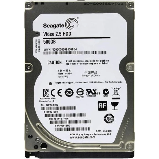 Seagate 500GB 2.5 Cache Sata 3 Sabit Disk ST500VT000 İthalatçı Garantili