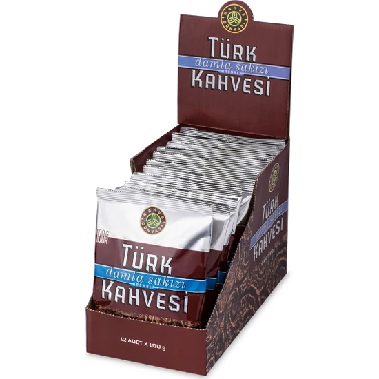 Kahve Dünyası 12li Eko Paket Damla Sakızı Aromalı Türk Kahvesi 100gr
