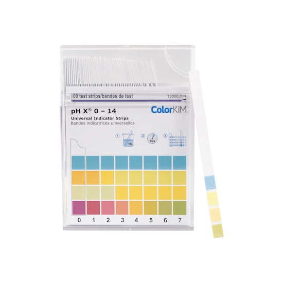 Yerli, pH Test Kağıtları / Test Kağıdı / pH Metre / pH 0-14 ölçer, Kutu içerisinde 100 Adet ölçüm çubuğu